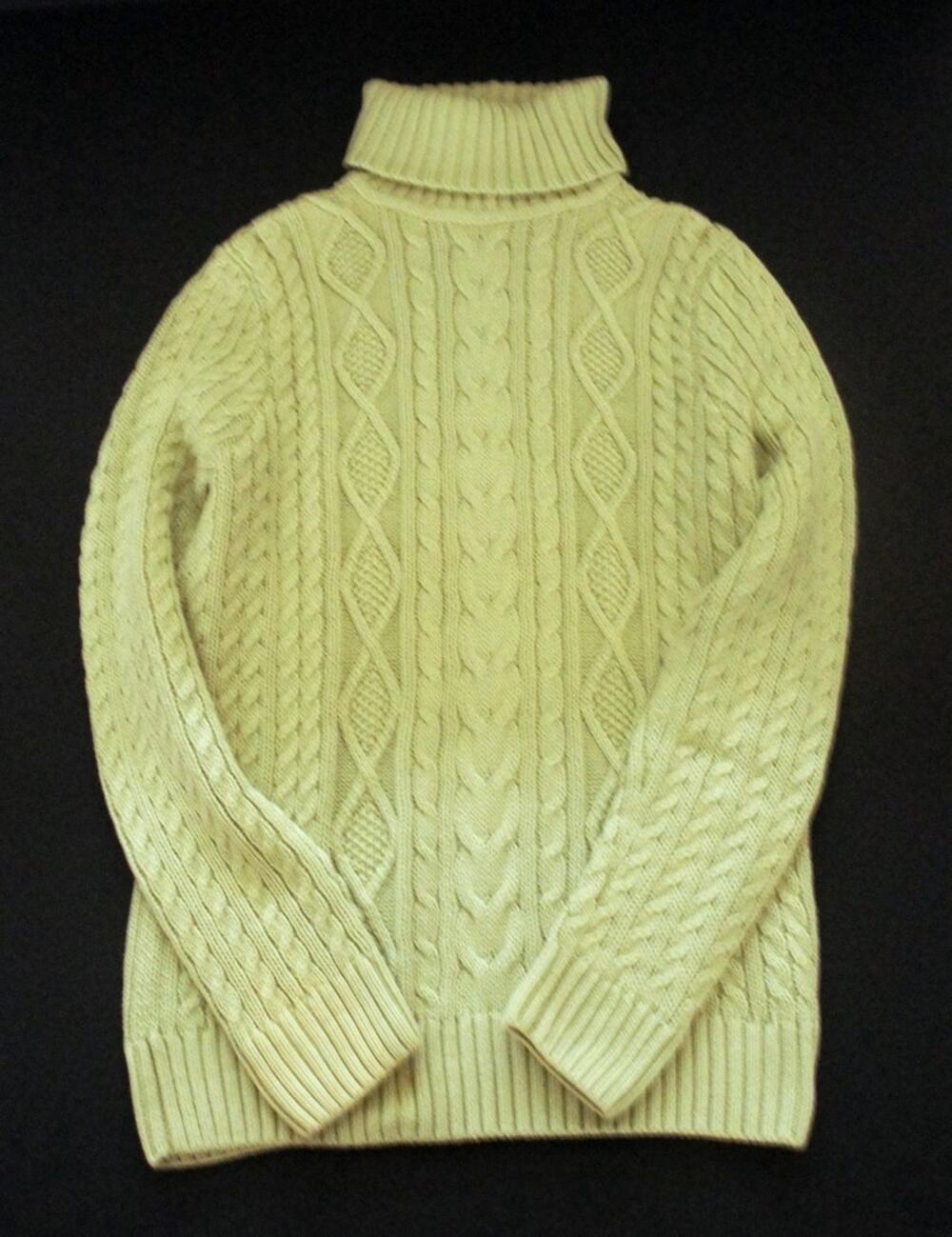 Jeanne Pierre Women's Cable Knit Sweater, Light Green, size M